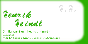 henrik heindl business card